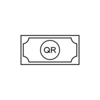 qatar valuta icoon symbool, qatari riyal, Latijns versie. qar teken. vector illustratie