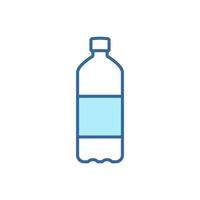 water fles lijn icoon. plastic fles voor drank, mineraal water, sap en Frisdrank lineair icoon. bewerkbare hartinfarct. geïsoleerd vector illustratie.