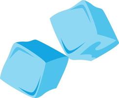 ijs kubussen, illustratie, vector Aan wit achtergrond.