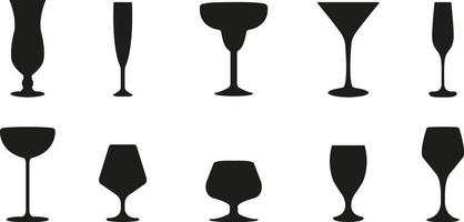 alcohol bril vector silhouet reeks