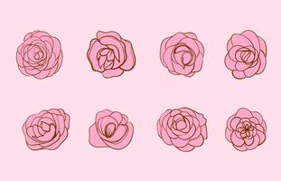 Gratis Hand Drawn Camellia Flower Vector