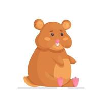 schattig hamster geïsoleerd Aan wit achtergrond. vector illustratie van een gember hamster. huiselijk dier. een onderfamilie van knaagdieren in de hamster familie.