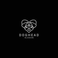 hond hoofd logo ontwerp icoon sjabloon vector