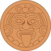oude Maya, illustratie, vector Aan wit achtergrond.