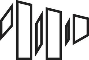 abstract berg logo illustratie in modieus en minimaal stijl vector
