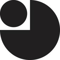 abstract cirkel logo met gaten illustratie in modieus en minimaal stijl vector