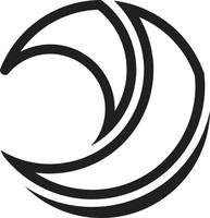 abstract cirkel logo met gaten illustratie in modieus en minimaal stijl vector