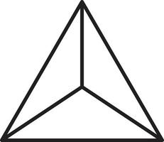 abstract piramide driehoek logo illustratie in modieus en minimaal stijl vector