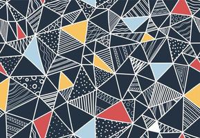 hand- getrokken naadloos tekening vector patroon met driehoeken en texturen. kleding stof of backdrop illustratie.