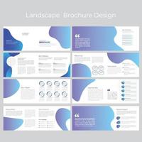 landschap brochure sjabloon vector