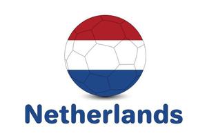fifa wereld kop 2022 met Nederland vlag met Amerikaans voetbal illustratie vector