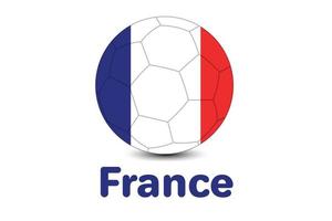 Amerikaans voetbal wereldbeker 2022 met Frankrijk vlag. qatar wereld kop 2022 vector