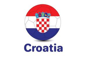 fifa Amerikaans voetbal wereld kop Kroatië vlag. qatar wereld kop 2022. Kroatië vlag illustratie. vector