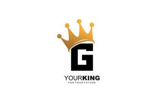 g logo kroon voor bouw bedrijf. brief sjabloon vector illustratie voor uw merk.