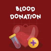 bloed bijdrage poster banier illustratie vector