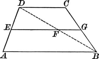 trapezium, wijnoogst illustratie. vector