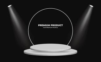 podium stadium Scherm Product presentatie versierd vector