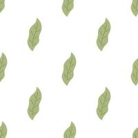 bladeren naadloze patroon. vector hand getekend botanische illustratie. mooie scandi-stijl voor stof, textiel, behang. digitaal papier op witte achtergrond