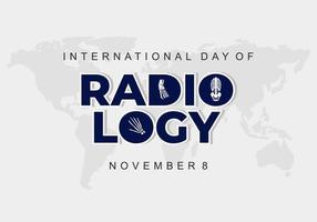 Internationale dag van radiologie achtergrond gevierd Aan november 8. vector