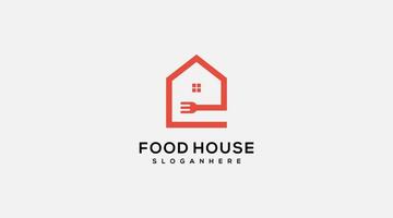 voedsel huis concept logo ontwerp vector sjabloon