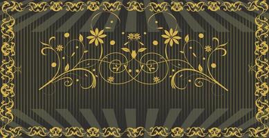 wijnoogst uithangbord met overladen elegant retro abstract bloemen ontwerp vector