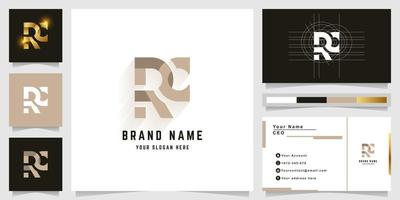 brief rc of rnc monogram logo met bedrijf kaart ontwerp vector