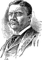 theodore roosevelt, wijnoogst illustratie vector