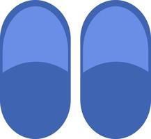 blauw slippers, illustratie, vector Aan wit achtergrond.