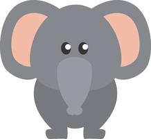 grijs olifant, illustratie, vector, Aan een wit achtergrond. vector