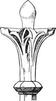 modern kruisbloem is drie dimensionaal kruis, graven, wijnoogst gravure. vector