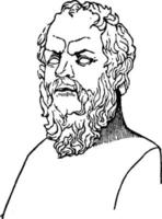 socrates, wijnoogst illustratie vector