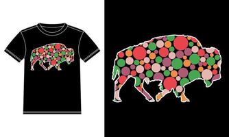 Amerikaans bizon Internationale punt dag t-shirt vector