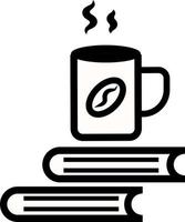 koffie met boeken, illustratie, vector, Aan een wit achtergrond. vector