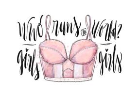 Women's Day Aquarel Lingerie vector