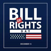 Bill van rechten dag in de Verenigde staten vector