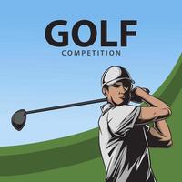 vector illustratie van golf speler