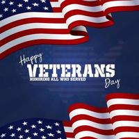 Amerikaans gelukkig veteranen dag wie allemaal wie geserveerd vector
