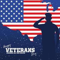 Amerikaans gelukkig veteranen dag wie allemaal wie geserveerd vector
