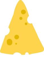 geel kaas, illustratie, vector Aan wit achtergrond.