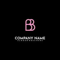 modern eerste bb logo brief gemakkelijk en creatief ontwerp concept vector