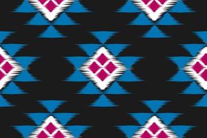 kleding stof etnisch ikat patroon kunst. meetkundig etnisch ikat naadloos patroon in stam. Mexicaans stijl. vector