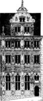 facade van de gebouw een beroemd ruïneren in Duitsland wijnoogst gravure. vector