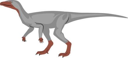 eoraptor, illustratie, vector Aan wit achtergrond.