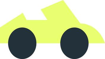 limoen groen cabrio auto, illustratie, vector Aan een wit achtergrond.