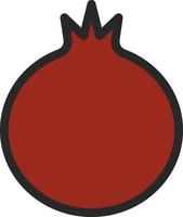 rood granaatappel, illustratie, Aan een wit achtergrond. vector