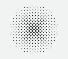 cirkel halftone ontwerp element. dots gevlekte zwart patroon. grappig stijl vector klodder