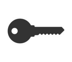 sleutel silhouet van veiligheid symbool. vector slot veilig icoon