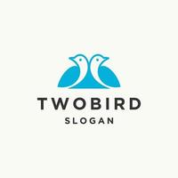 twee vogel logo icoon ontwerp sjabloon vector