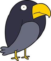 tekenfilm schattig vogel vector