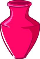 roze vaas, illustratie, vector Aan wit achtergrond